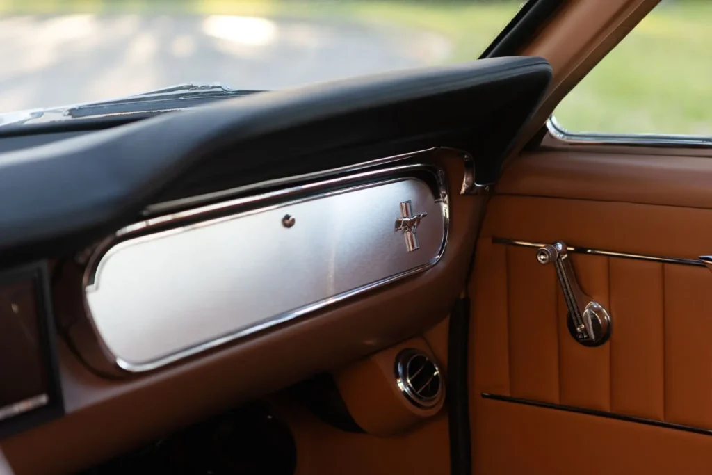 1966 Mustang 2+2 Fastback emblem glove compartment