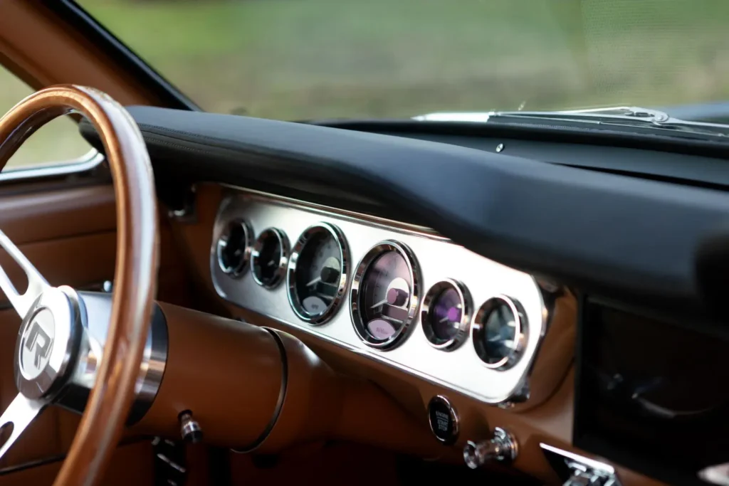 Close-up of a 1966 Mustang 2+2 Fastback dashboard