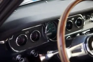 Close-up of a 1966 Shelby GT 350/ GT 350H dashboard