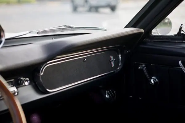 Closer look of a 1966 Shelby GT 350/ GT 350H glove compartment.
