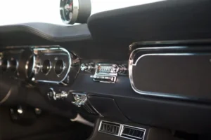 A close-up of a Stereo Controller in a 1966 Shelby GT 350/ GT 350H