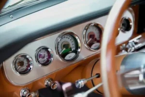 Close-up of a 1966 Mustang 2+2 Fastback dashboard