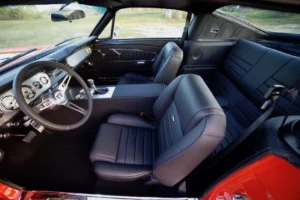 Interior of a 1966 Mustang 2+2 Fastback from the driver view