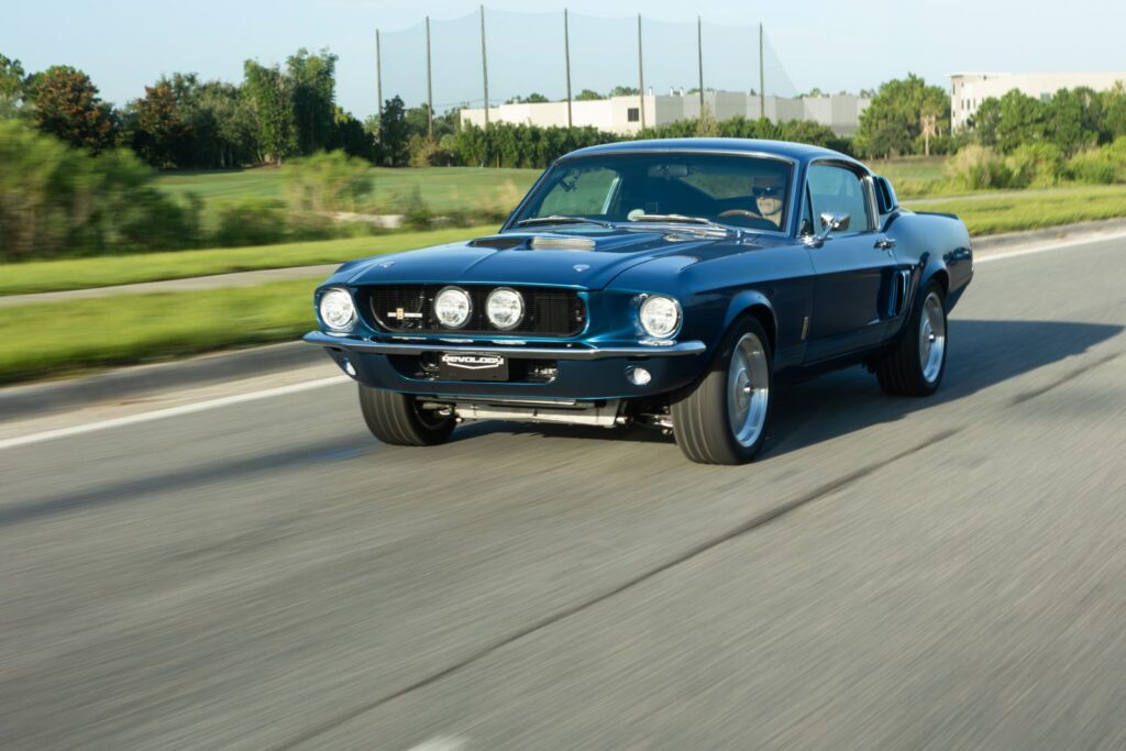 1967 Shelby GT500 Cruising Front Angle Shot 39