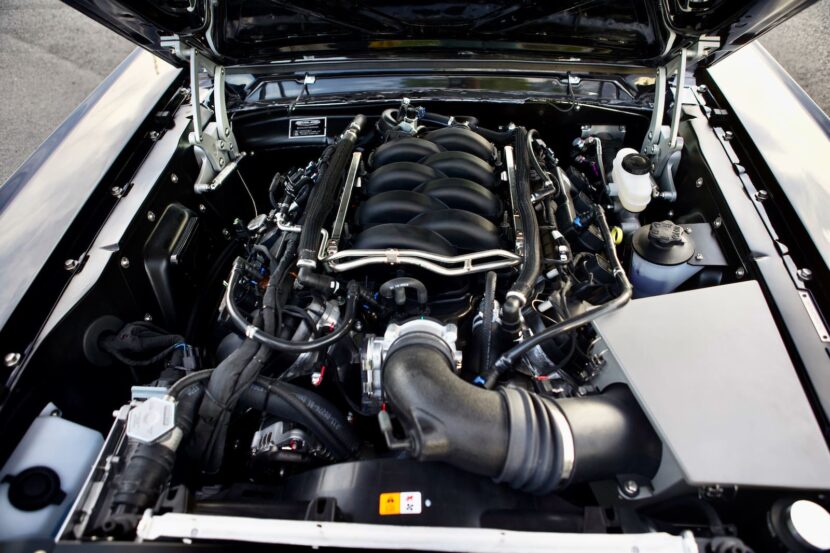 Upper view of a 1966 Mustang Convertible engine.
