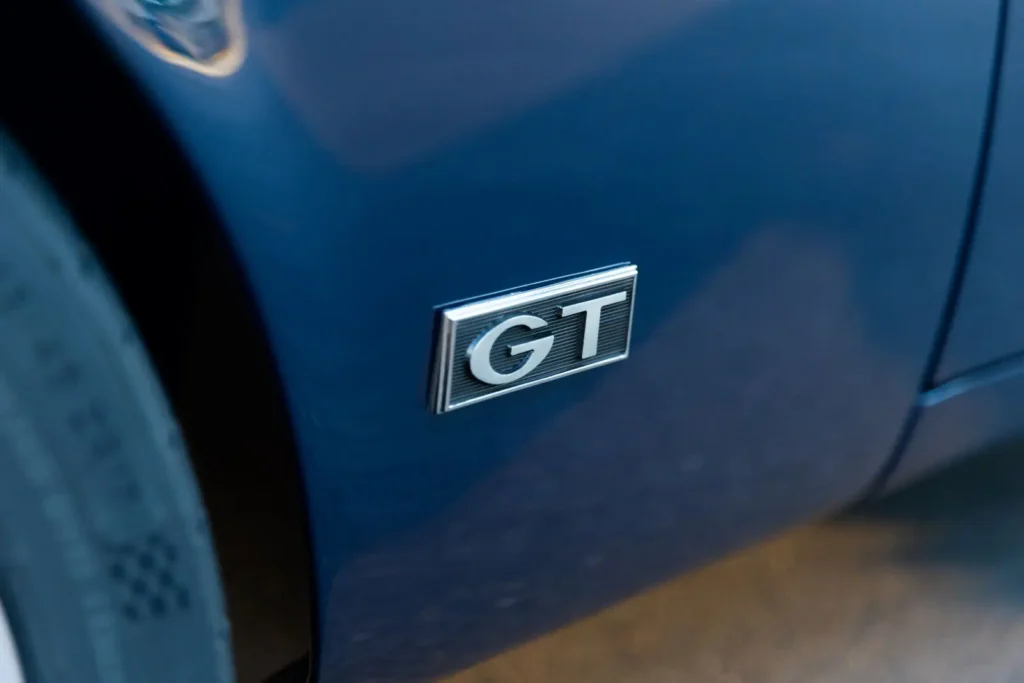 1968 Mustang GT 2+2 Fastback side GT emblem shot