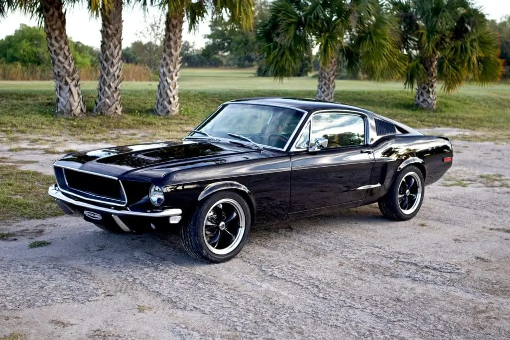 Distinctive external appearance of a 1968 Mustang GT 2+2 Fastback.