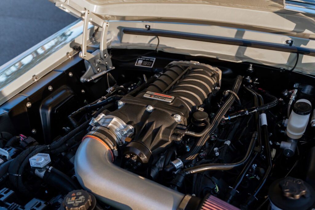 1968 Shelby GT500KR Engine Bay with Roush Supercharger 31