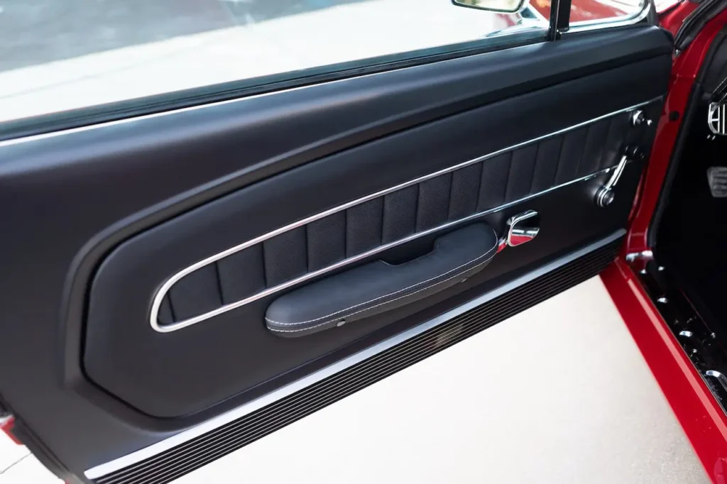 1968 Shelby GT500KR black leather door interior design