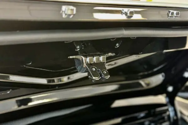 A closer look to 1968 Shelby GT500KR Convertible trunk deck lid latch lock