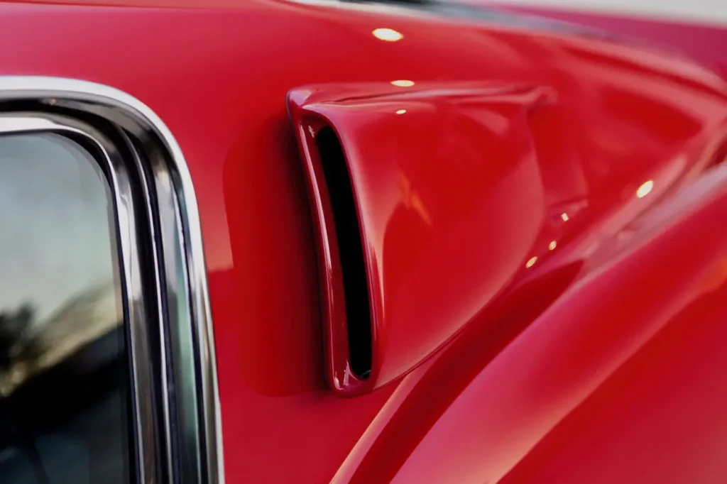 1968 Shelby GT500KR upper side fender vents close up shot
