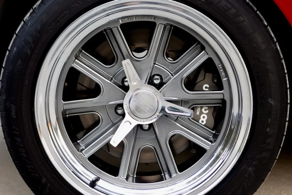 1968 Shelby GT500KR wheel rim close up shot.