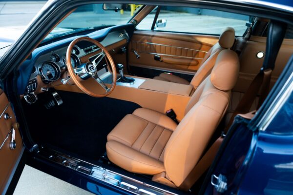 Black leather interior in a 1967 Shelby GT 350