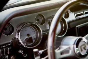Close-up of a 1967 Shelby GT 350 dashboard