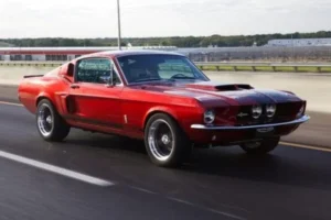 1967 Shelby GT 350 in motion on the road