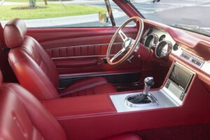 Red interior of a 1967 Mustang GT / GTA 2+2 Fastback.
