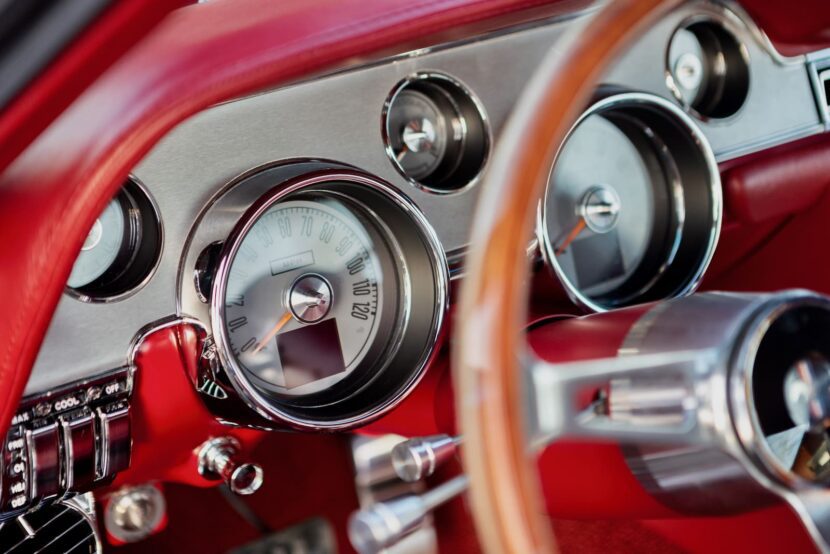 A closer look of a 1967 Mustang GT / GTA 2+2 Fastback dashboard.