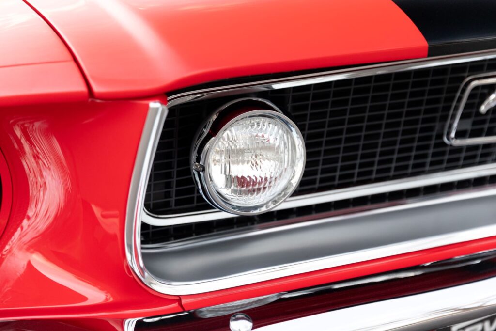 1968 Mustang GT Cobra Jet Headlight Closeup 5