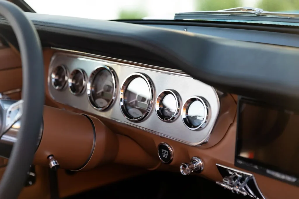 Side view of a 1966 Mustang Convertible dashboard.