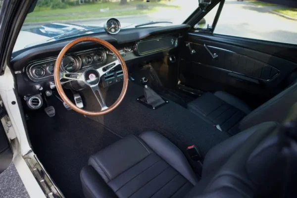 Black leather interior in a 1966 Shelby GT 350/ GT 350H