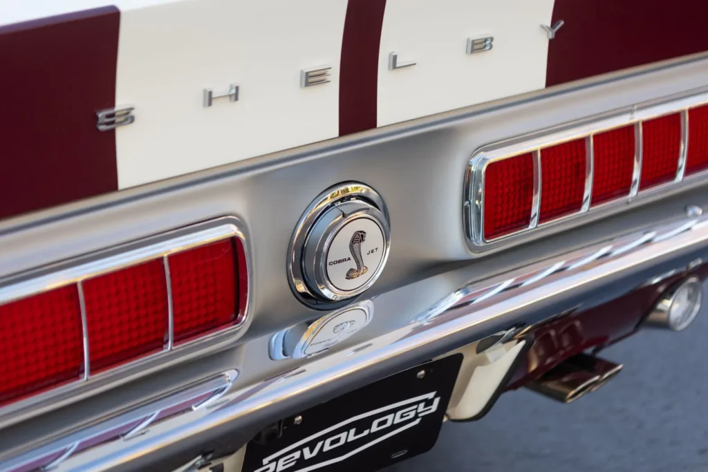 1968 Shelby GT500 KR Convertible back emblem close up shot