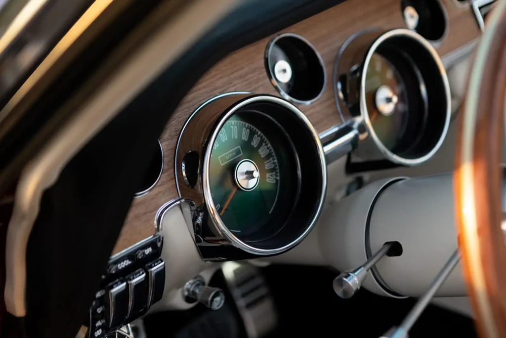 1968 Shelby GT500 KR Convertible dashboard close up shot