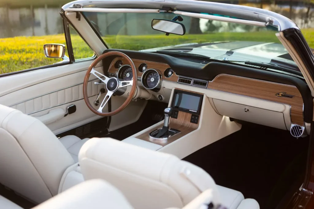 1968 Shelby GT500 KR Convertible upper view interior shot front seats design