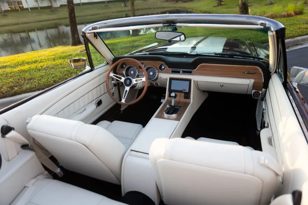 1968 Shelby GT500 KR Convertible upper view interior shot front seats