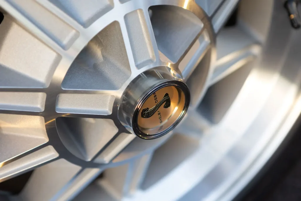 1968 Shelby GT500 KR Convertible wheel rim close up shot