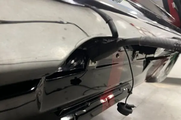 Charging system under the 1968 Shelby GT500KR rear bumper